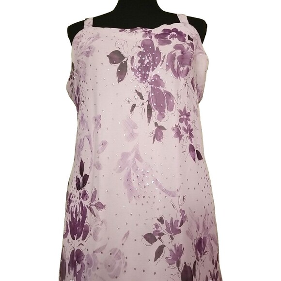 R&M Richards Size 14P Cocktail/Evening Dress Jacket Womens 2 Piece Purple - Picture 10 of 16